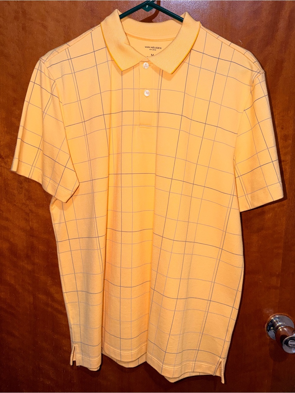 Van Heusen Men’s Yellow Grid Polo Shirt